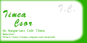 timea csor business card